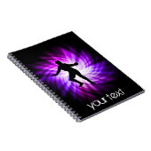 Omheiningssilhouet; paars notitieboek (Rechterzijde)