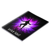 Omheiningssilhouet; paars notitieboek (Linkerzijde)