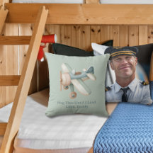 "Omhels dit tot ik land" Baby Jongen Vliegtuig Fot