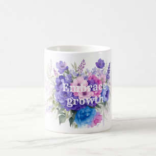 Omhels groei romantische wilde bloem koffiemok