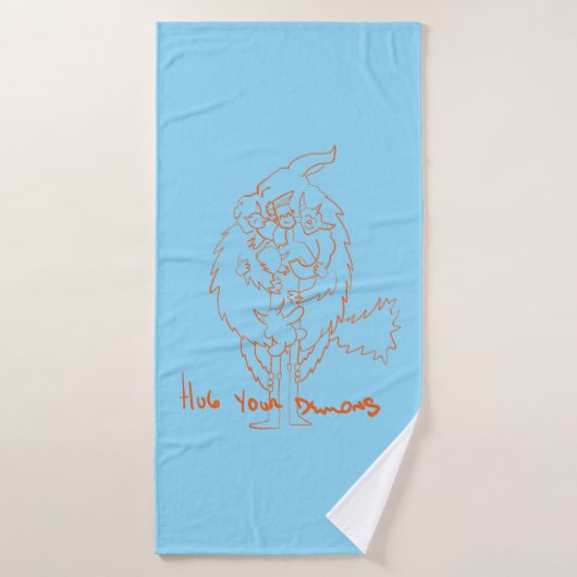 Omhels je demonen badhanddoek (Badhanddoek)