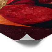 Omhels Jou – Romantisch Stel Kus Abstracte Kunst Poster (Hoek)
