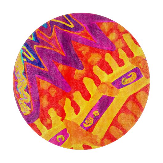 Omhels kleurrijk patroonontwerp snijplank (Voorkant)