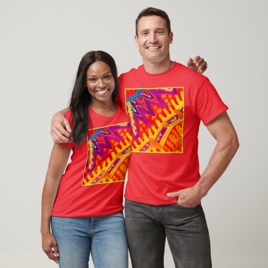 Omhels kleurrijk patroonontwerp t-shirt (Unisex)