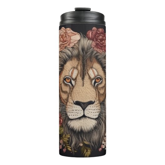 Omhels Majesteit en Macht met onze Leeuw Thermosbeker (Voorkant)