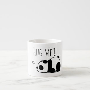 "Omhels Me" Mooie Minimalistische Panda Keramische Espresso Kop