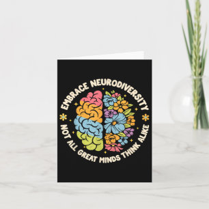 Omhels neurodiversiteit Brain Autism Awareness ADH Kaart