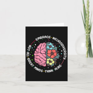 Omhels neurodiversiteit Brain Autism Awareness ADH Kaart