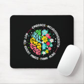 Omhels neurodiversiteit Brain Autism Awareness ADH Muismat (Met muis)