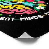 Omhels neurodiversiteit Brain Autism Awareness ADH Poster (Hoek)