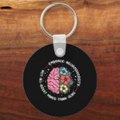 Omhels neurodiversiteit Brain Autism Awareness ADH Sleutelhanger (Voorkant)
