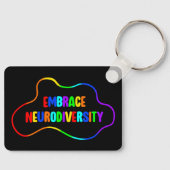 Omhels neurodiversiteit | Neurodiverent bewustzijn Sleutelhanger (Voorkant)