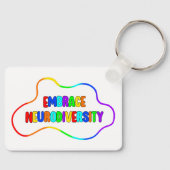 Omhels neurodiversiteit | Neurodiverent bewustzijn Sleutelhanger (Voorkant)