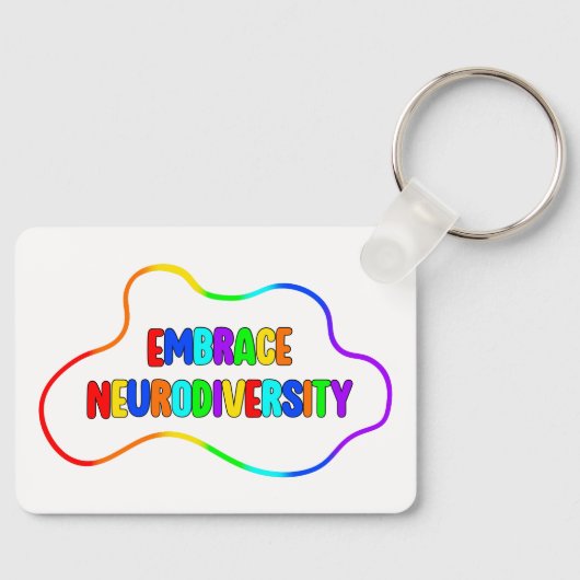 Omhels neurodiversiteit | Neurodiverent bewustzijn Sleutelhanger (Voorkant)