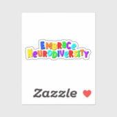 Omhels neurodiversiteit | Neurodiverent bewustzijn Sticker (Vel)