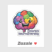Omhels neurodiversiteit | Neurodiverent bewustzijn Sticker (Vel)