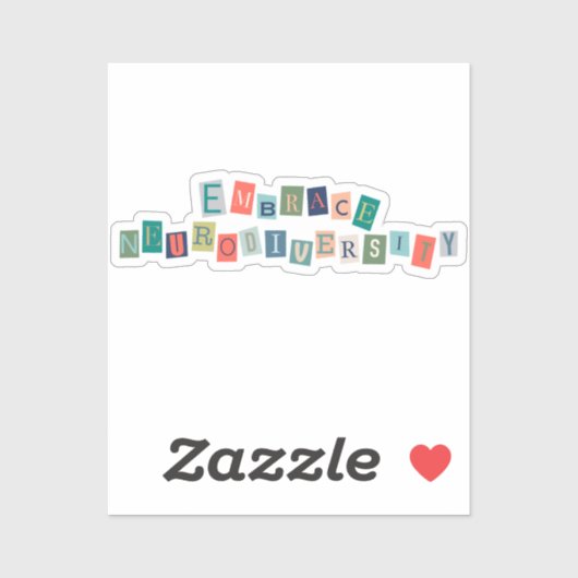Omhels neurodiversiteit | Neurodiverent bewustzijn Sticker (Vel)