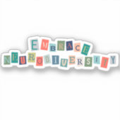 Omhels neurodiversiteit | Neurodiverent bewustzijn Sticker (Voorkant)