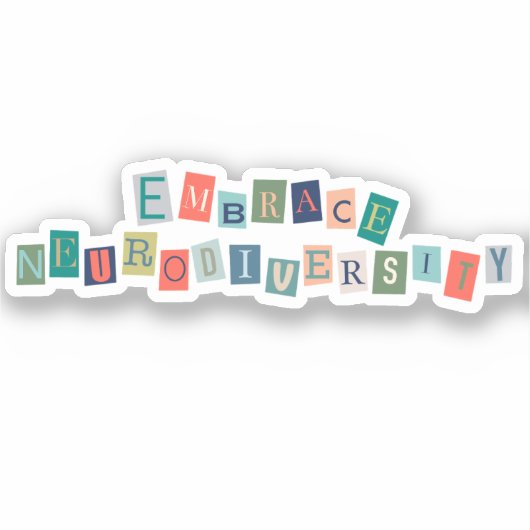Omhels neurodiversiteit | Neurodiverent bewustzijn Sticker (Voorkant)