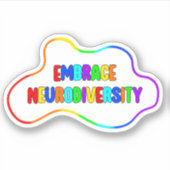 Omhels neurodiversiteit | Neurodiverent bewustzijn Sticker (Voorkant)