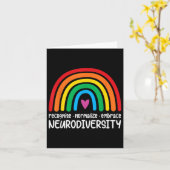 Omhels Neurodiversiteit Rainbow Autisme Bewustzijn Kaart (Gele Bloem)