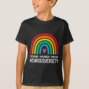 Omhels Neurodiversiteit Rainbow Autisme Bewustzijn T-shirt