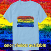 Omhels PRIDE niet Vooroordelen Rainbow Art T-shirt