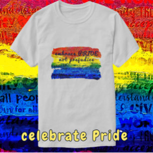 Omhels PRIDE niet Vooroordelen Rainbow Art T-shirt