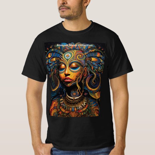 Omhels uw Innerlijke Glow met Abstracte muziek T-shirt (Voorkant)