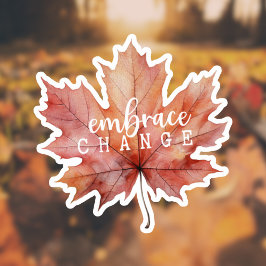 "Omhels Verandering" Maple Leaf Sticker
