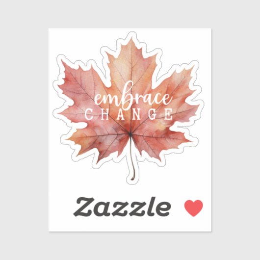 "Omhels Verandering" Maple Leaf Sticker (Vel)