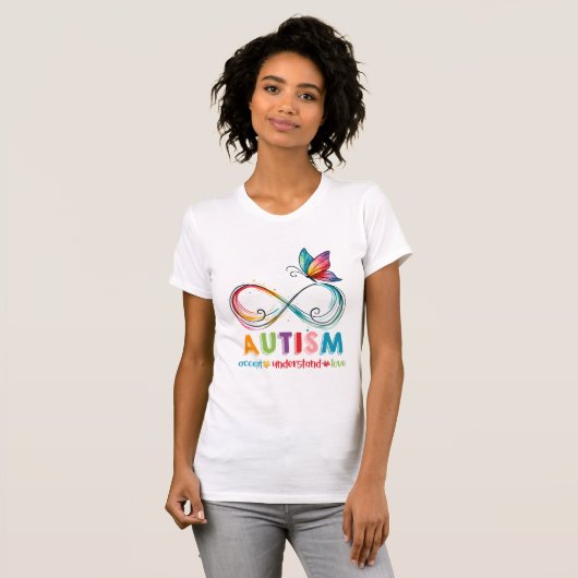 Omhels verschillen: Autisme bewustzijn T-shirt (Voorkant volledig)