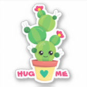 "OMHELSD MIJ" krabbelkartelcactus in een pot grapp Sticker (Voorkant)