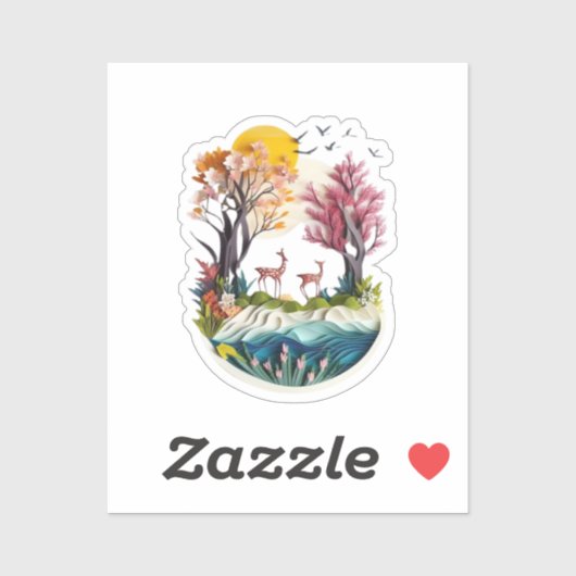 omhelzing door de natuur sticker (Vel)