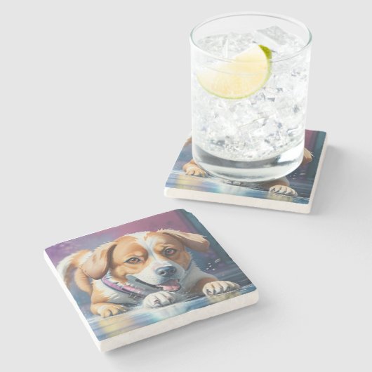 Omhelzing natuur: Schattig Collectible Stenen Onderzetter (Zijkant)