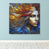 Omhelzing van de natuur - AI-tijdperk Canvas Afdruk (Insitu (Houten vloer))