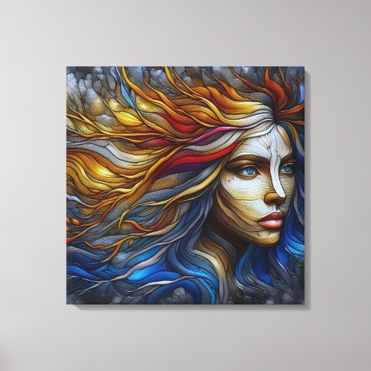 Omhelzing van de natuur - AI-tijdperk Canvas Afdruk (Voorkant)