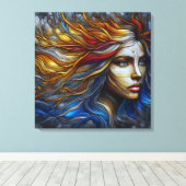 Omhelzing van de natuur - AI-tijdperk Canvas Afdruk (Insitu (Houten vloer))