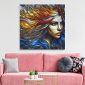 Omhelzing van de natuur - AI-tijdperk Canvas Afdruk (Insitu (Woonkamer))