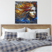 Omhelzing van de natuur - AI-tijdperk Canvas Afdruk (Insitu (Slaapkamer))