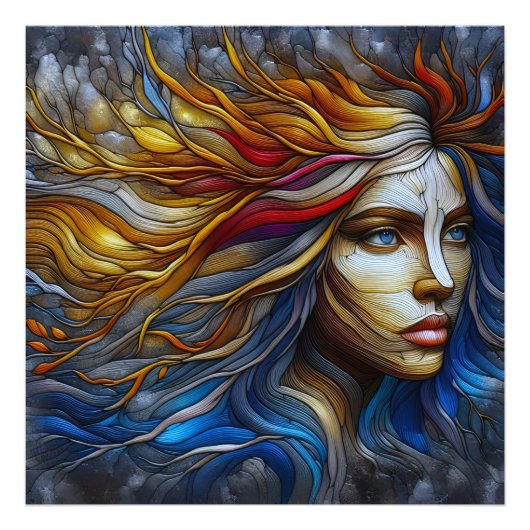 Omhelzing van de natuur - AI-tijdperk Foto Afdruk (Voorkant)