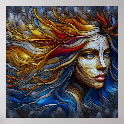 Omhelzing van de natuur - AI-tijdperk Poster (Voorkant)