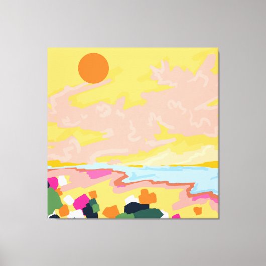 omhelzing van de zon canvas afdruk (Voorkant)