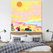omhelzing van de zon canvas afdruk (Insitu (Slaapkamer))
