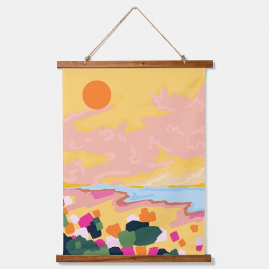 omhelzing van de zon hangend wandkleed (Voorkant)