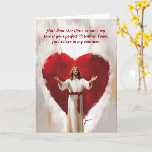 Omhelzing van Jezus Kaart (Gele Bloem)