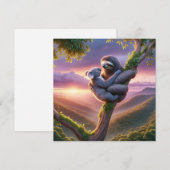 Omhelzingen van het wild feestdagenkaart (Voorkant / Achterkant)