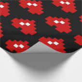Omhoog 8-bits Pixel Heart Cadeaupapier (Hoek)