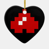 Omhoog 8-bits Pixel Heart Keramisch Ornament (Voorkant)