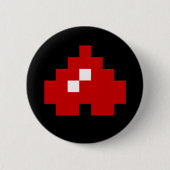 Omhoog 8-bits Pixel Heart Ronde Button 5,7 Cm (Voorkant)